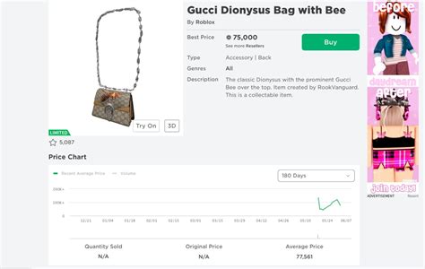 gucci roblox bag value